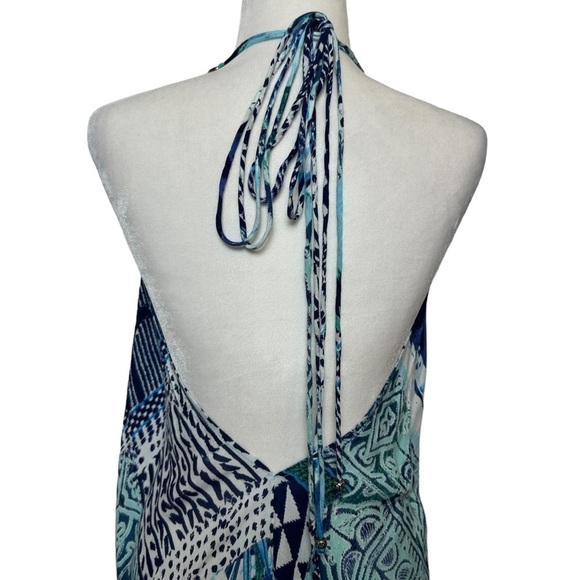 RR HAWAII RESORT High-Low Beach Sun Halter Dress Tropical Cover Up One Size - Picture 5 of 8